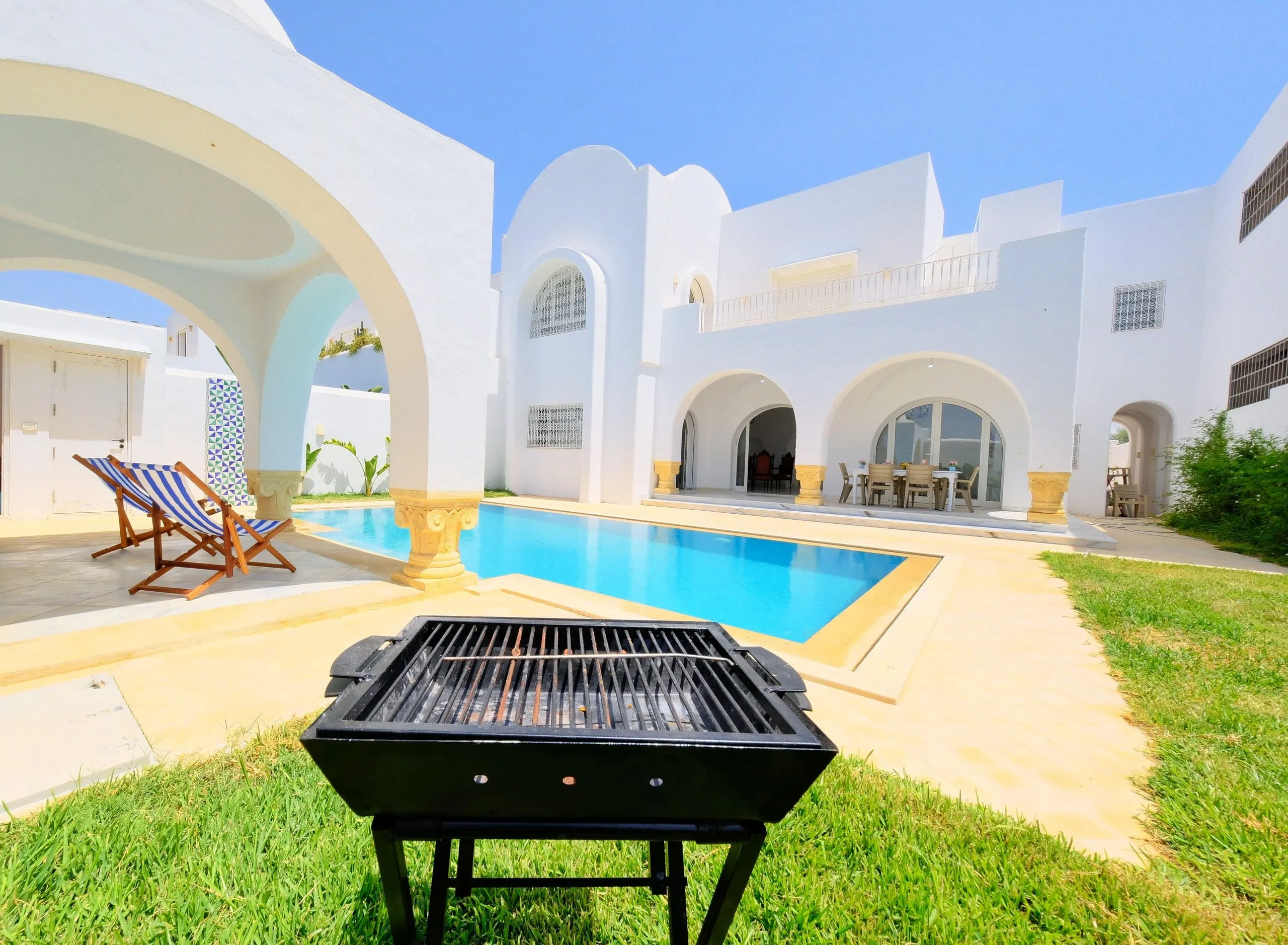 The poolside barbecue